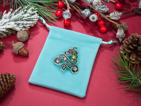 2021 Christmas Gifts Brooch, Rhinestone Crystal Christmas Brooch Pins for Xmas Holiday Party Celebration...