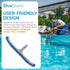 BlueStars 18-inch Wide Heavy Duty Stainless Steel Pool Brush - Aluminum Handle & Stainless Steel Bristles - Suitable for Concrete & Gunite Pools...