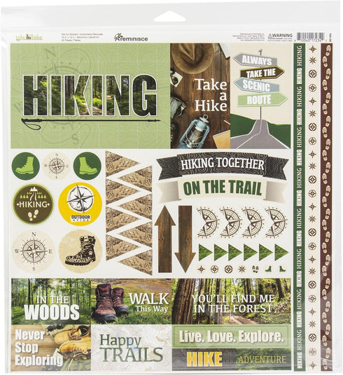 Reminisce Take a Hike Scrapbook Collection Kit Paper Crafts, Multi Color Palette, 12x12 inches...