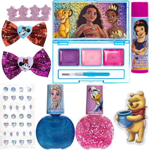Disney 100 Shoulder Bag Makeup Set for Kids | Makeup Kit Includes Lip Balm, Nail Polish, Hair Bows & More | Suitable for Ages 3+ by Townley Girl...