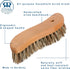 Redecker S-Shaped Union Fiber Scrub Brush with Oiled Beechwood Handle, 8-1/4 inches, Unique Shape Easily Reaches Corners, Resilient Natural Bristl...