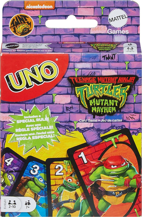 Mattel Games UNO Teenage Mutant Ninja Turtles Mutant Mayhem Card Game for Family Night, Travel & Camping...