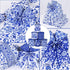 30 Yards Christmas White and Blue Wired Edge Ribbon Chinoiserie Ribbon Floral Bird Ribbon Fabric Ribbons for Crafts Wedding Wreath Bow Wrapping 2....