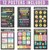 Hadley Designs 12 Chalkboard Parts of Speech Posters for Elementary Posters for Language Arts - Grammar Posters for Classroom Elementary Classroom...