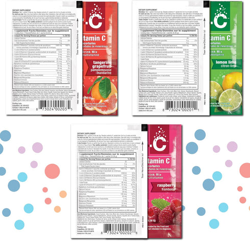 Ener-C Variety Pack Multivitamin Drink Mix Powder Vitamin C 1000mg & Electrolytes with Real Fruit Juice Natural Energy & Immune Support for Women ...