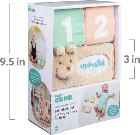 GUND Baby Milestones and Moments Soft Blocks, Plush Photo Prop Sensory Toy Blocks for Babies and Newborns, Multicolor...