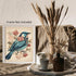 Posterizer 1 pcs- Beautiful blue bird with wild pink and red flowers-Art for Animal Lovers-Floral Botanical Art- Gift for Men Women Teens-Living R...