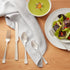 GiveAbay Basics 20-Piece Stainless Steel Flatware Set with Square Edge, Service for 4, Silver...