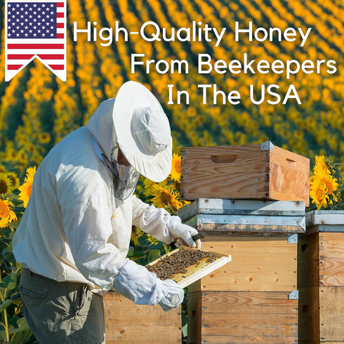 Wildflower Honey Sticks for Tea, Travel & Snacks - Premium Grade Pure Honey Packets are Farm Fresh from US Beekeepers - Each Honey Straw is full o...