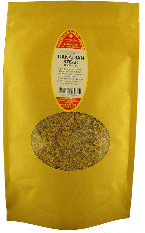 Marshalls Creek Spices CANADIAN STEAK SEASONING NO SALT (COMPARE TO MONTREAL SEASONING R) 12 ounce ECO Friendly Kraft Stand-up Pouch...