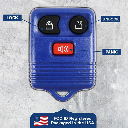 KeylessOption Key Fob Replacement for 1998 1999 2000 2001 2002 2003 2004 2005 2006 2007 2008 2009 2010 2011 2012 2013 2014 2015 2016 Ford Lincoln ...