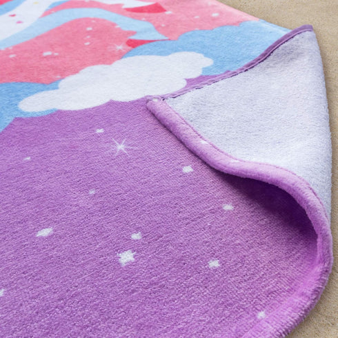 Softerry Rainbow Unicorn Velour Beach Towel for Kids 28in x 55in 100% Cotton (1 Towel 28" x 55", Pink)...