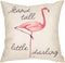 Stand Tall Little Darling Watercolor Flamingo Motivational Sign Inspirational Quote Cotton Linen Home Decorative Throw Pillow Case Cushion Cover S...