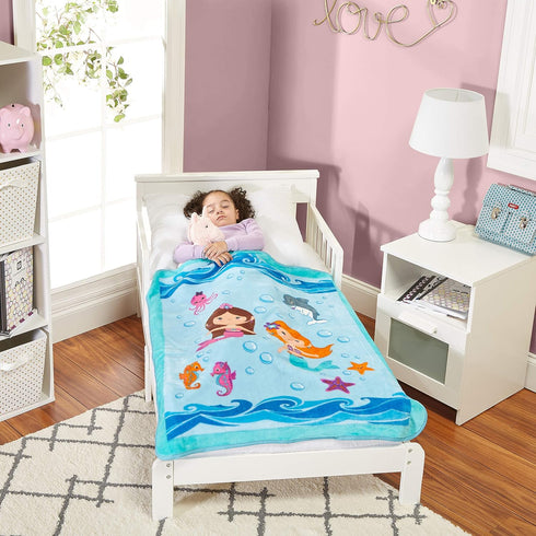 EVERYDAY KIDS Toddler Throw Blanket - 30" by 40" - Mermaids Undersea Adventure - Super Soft, Plush, Warm and Comfortable...