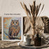 Posterizer 1 pcs- print of an owl on a tree in oil painting style-Art for Animal Lovers-Floral Botanical Art- Gift for Men Women-Decor for Bedroom...