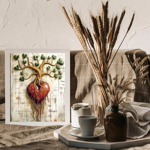 Posterizer 1 pcs-love grows here-heart forest-Valentine's day inspired -2-Romantic Art-Holiday Poster -Gift for Couples boyfriend girlfriend Husba...