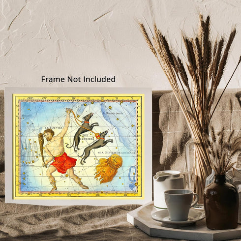 Posterizer 1 pcs-1776 Comae Berenices Bootes-star chart-Astrology & Zodiac Art-Astronomy & Celestial Art-Gift for Steampunk and Astrology Lovers- ...