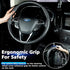 Azrra Car Steering Wheel Cover: Non-Slip Breathable Ergonomic Grip Black Carbon Fiber Steering Wheel Cover - Car Wheel Cover for Men/Women Univers...
