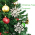 DearHouse 36Pcs Christmas Glitter Snowflake Ornaments Clearance, 4 Inch Plastic Snowflake Christmas Tree Ornaments for Winter Wonderland Christmas...