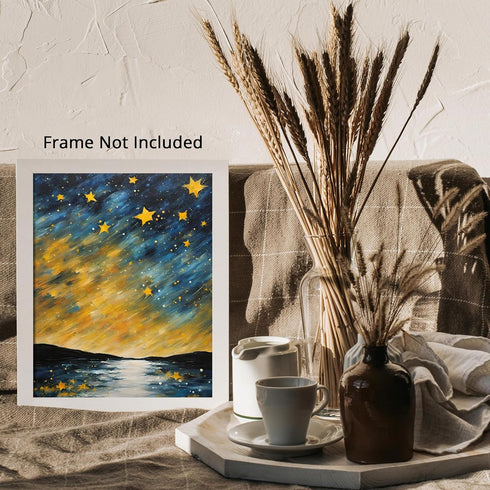 Posterizer 1 pcs- sea and beach themed oil painting style print 3-Landscape & Nature Art-Floral Botanical Art- Decor for Home & Office- unframed w...