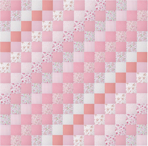Layer Cake Fabric for Quilting 10 inch, Precut Fabrics Square 10x10 inch for Quilting, Print Pink Cotton Quilt Fabric Squares Bundles for Sewing D...