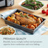 Chicago Metallic 26639 Petite Roast Pan with Rack, Grey, 10-Inch-by-7-Inch, Gray...