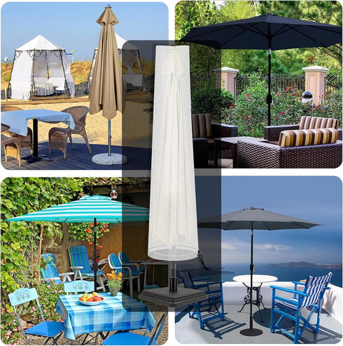 Patio Umbrella Covers Waterproof Umbrella Cover for Outdoor Umbrellas 6 ft to 9ft Umbrella Protector Solar Patio Umbrella Cover Replacement...
