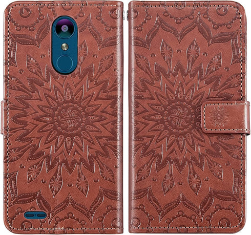 Phone Case for LG Aristo 2 3 Plus/Rebel 4 LTE/Tribute Empire Dynasty/Zone 4/K8 Plus 2018 K8S/Fortune 2/Phonenix 4/Risio 3 Wallet with Tempered Gla...
