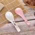 VanEnjoy Set of 4 Chinese/Japanese Ceramic Soup Spoons, Pink Cherry Blossom in Snow Pattern Ceramic Spoon Suitable for Soup...