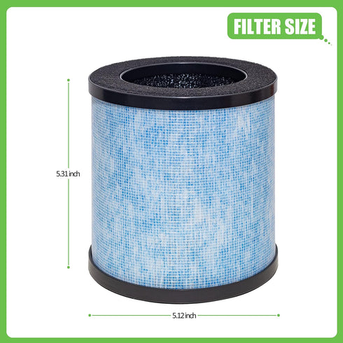 MJ002H Replacement Filter, Compatible with POMORON MJ002H / MGK21J02 Air Purifier, High Performance Multi-Layer Filter, Compare to Part# MJ002H-RF...
