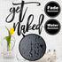 Vivegate Get Naked Sign – 15” X 19” Get Naked Sign for Bathroom Wall Decor Bath Word Art Decals Black Metal Letters...