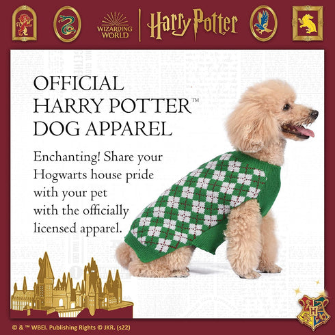 Harry Potter Slytherin Pet Sweater - Large | Harry Potter Costumes for Dogs | Dog Apparel & Accessories for Hogwarts Houses, Slytherin Dog Sweater...
