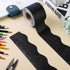 131 Ft Black Glitter Bulletin Board Borders Black Scalloped Bulletin Board Trims Shiny Decorative Border Trims Sparkle Self-Adhesive Bulletin Stic...