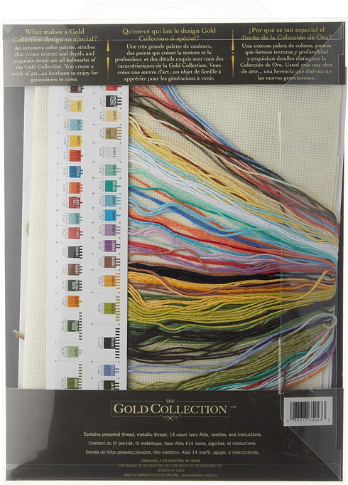 Dimensions Gold Collection Counted Cross Stitch Kit, Butterfly Forest, 14 Count Ivory Aida, 16'' x 10''...
