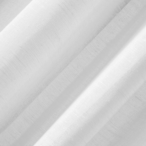 Archaeo Slub Textured Linen Blend Curtain, 52" x 84", White...
