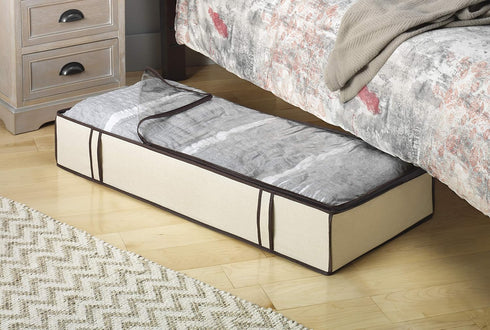 Whitmor Heavy Duy Canvas Zippered Under Bed Bag, Jumbo...