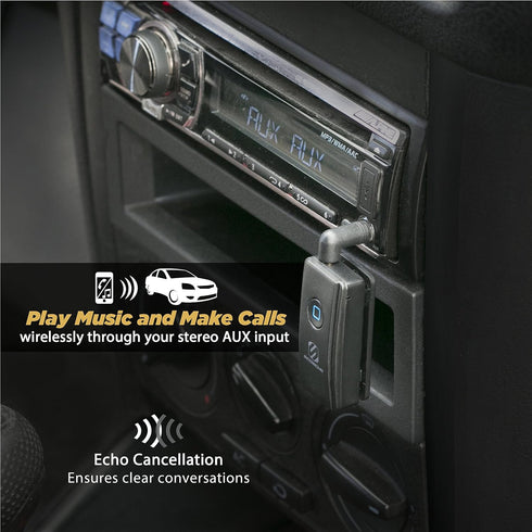 Scosche BTR3-SP BTFREQ Universal Bluetooth Wireless Audio Streaming and Handsfree Calling Receiver, Connect to Earbuds, Headphones, Car Stereo, Bl...