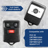 KeylessOption Key Fob Replacement 3-Button for 2005 2006 2007 2008 2009 2010 2011 2012 2013 2014 2015 Ford F150 Explorer Ranger Mustang Lincoln Ma...