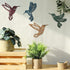 Teling 4 Pcs Metal Hummingbird Wall Art Metal Dragonfly Wall Decor for Modern Farmhouse Rustic Home Living Room Bedroom Kitchen Patio Indoor Outdo...