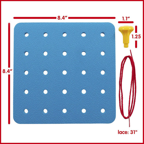 edxeducation Geo Pegs and Peg Board Set - 36 Pegs in 3 Shapes and 6 Colors + 3 Laces - Ages 18m+ - Homeschool Supplies for Preschool Activities...