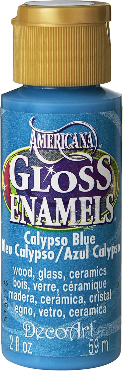 Americana 2-oz. Calypso Blue Gloss Enamel Paint...