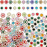 200 Pieces Flatback Rhinestones 12 mm 14 mm Flower Shape Claw Cup Sew on Rhinestone Buttons Crystal Glass Flower Multicolor Jeweled Buttons for Cr...