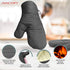 AVACRAFT Oven Mitts Pair, Flexible, 100% Cotton with Unique Heat Resistant Food Grade Silicone, Thick Terry Cloth Interior, 500 F Heat Resistant (...