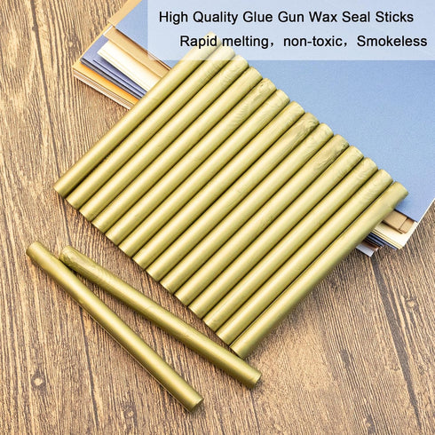 Wax Seal Sticks, Ioggtser 16 Pieces Glue Gun Wax Seal Sticks for Wax Seal Stamp, Sealing Wax Sticks for Making Exquisite Wax Seals for Wedding Inv...