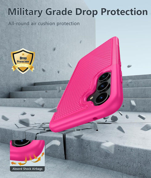 FNTCASE for Samsung Galaxy S23-FE Case: Dual Layer Protective Heavy Duty Cell Phone Cover Rugged Full Body Drop Protection Military Grade Shockpro...