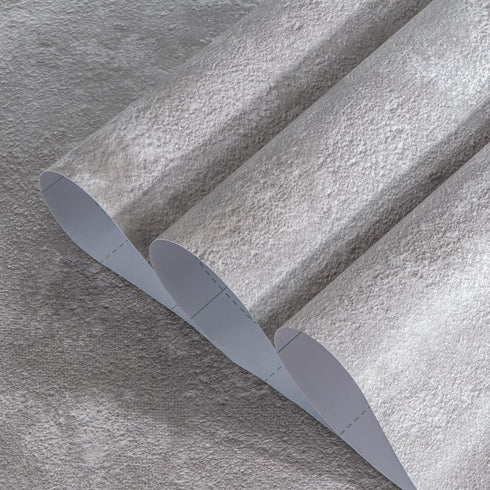 Light Grey Concrete Wallpaper Peel and Stick Modern Cement Wallpaper 12"x118" Faux Concrete Contact Paper for Countertops Cabinets and Drawers Wat...
