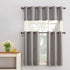 No. 918 Montego Casual Textured Semi-Sheer Grommet Kitchen Curtain Valance, 56" x 14", Nickel...