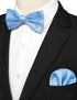 JEMYGINS Solid Color Pre-tied Bow Tie and Pocket Square Set for Men...