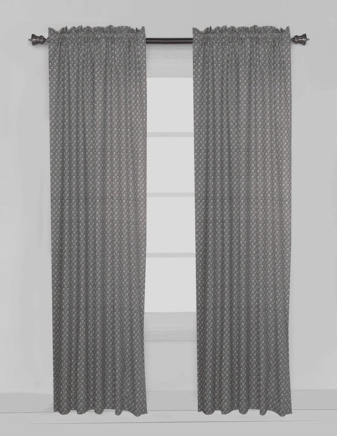 Bacati Playful Fox Curtain Panels in Multiple Prints (Arrows on Grey Background)...