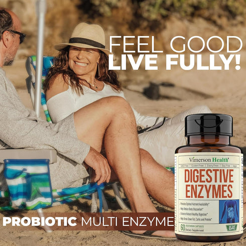 Digestive Enzymes - Probiotic Multi Enzyme (Enzimas Digestivas) - Digestive Supplements with Unique Makzyme-Pro Formula - Advanced Enzymes for Dig...